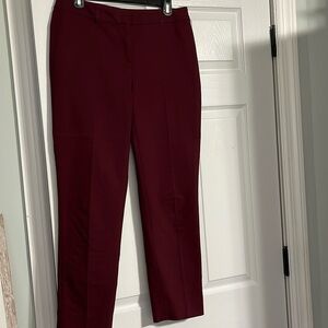 White House Black Market Slim Ankle Maroon Pants
